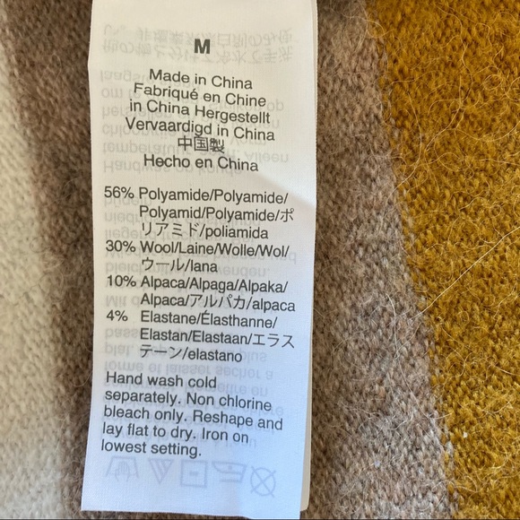 Madewell Kent Bengali Indigo Open Front Cardigan Stripes Size M - Picture 10 of 11